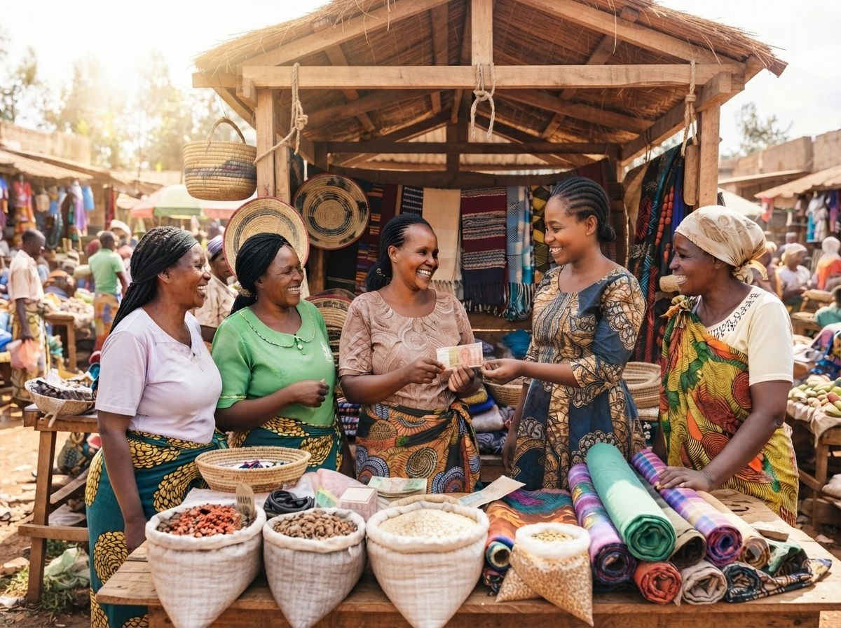 Women participating in community empowerment and financial growth